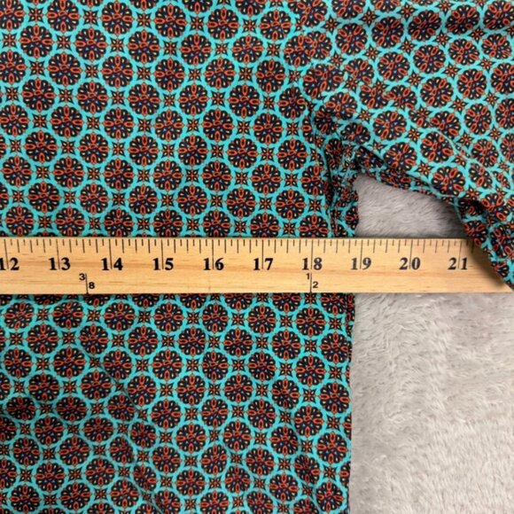 Visconti Black Mens Small Patterned Short Sleeve Button Down Shirt Casual Preppy - Picture 3 of 6